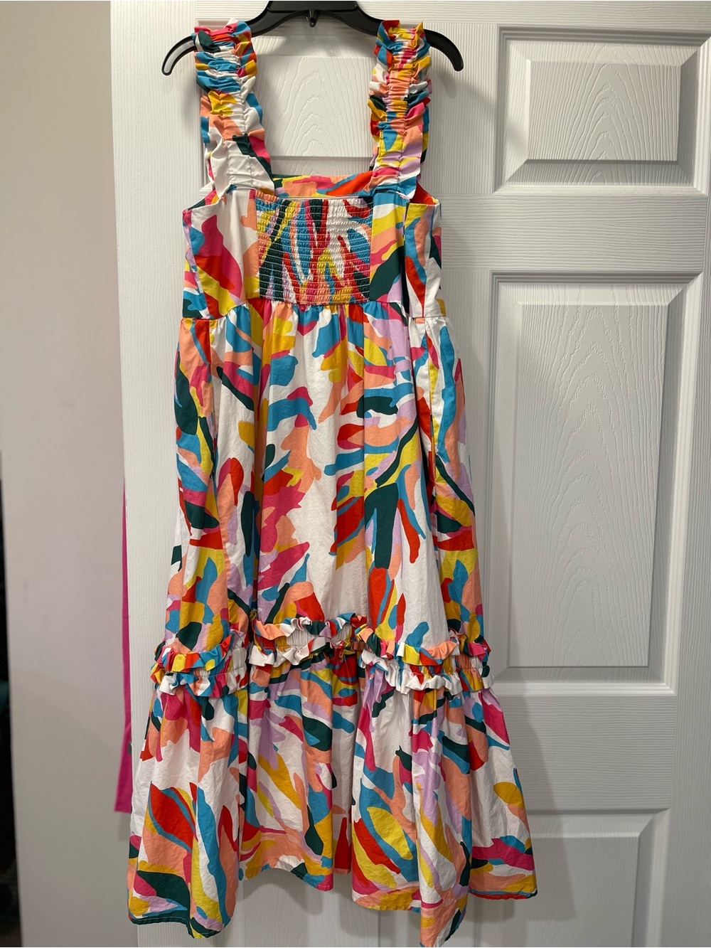 crosby. Multicolor Abstract Ruffle Sundress - Picture 2 of 3